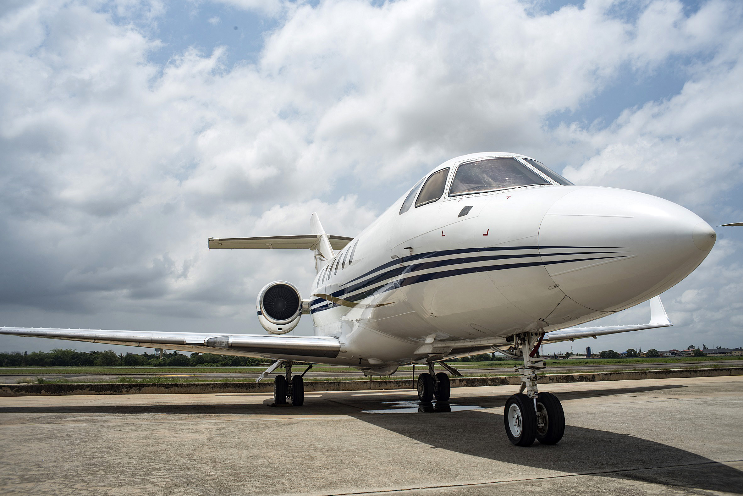 Gyro Air private jet parked on the apron